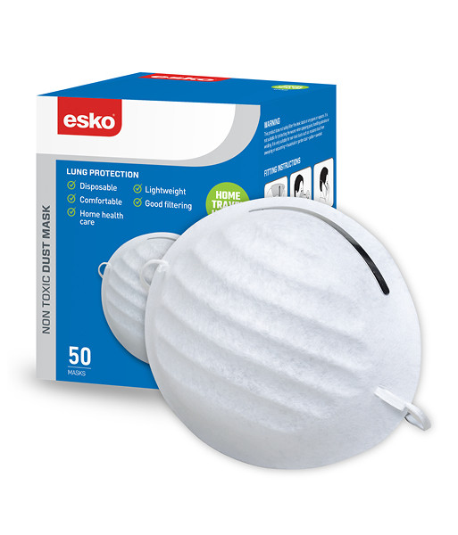 DRND Esko BreatheEasy Nuisance Dust Mask, Box of 50