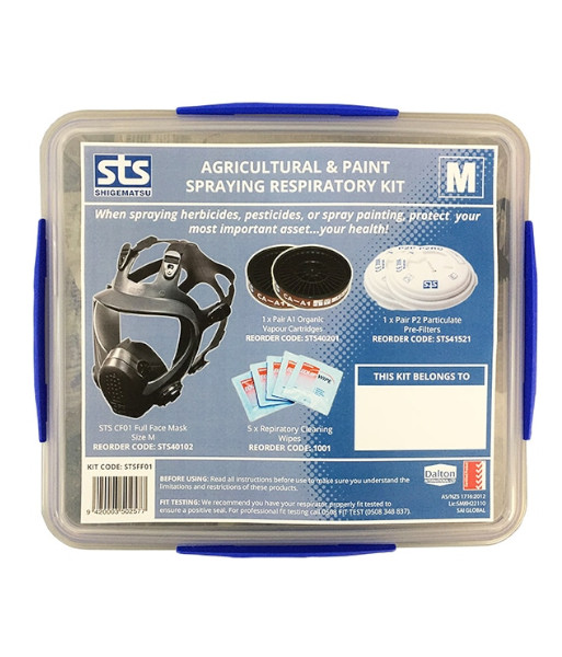 STSFF01 STS Shigematsu CF01 Full Mask – Paint & Agricultural Spraying Respiratory Starter Kit, Medium