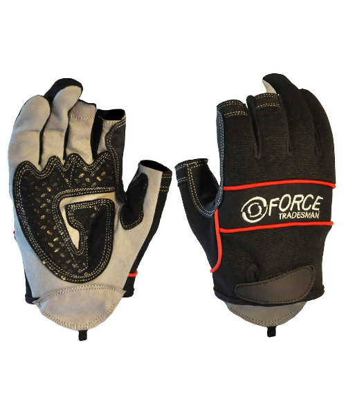 631002 Esko FORCE Two Finger Mechanics Gloves, Sizes M to 2XL (sold per 6 pairs)