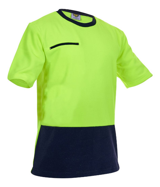 PCF1011 hi vis yellow navy side front