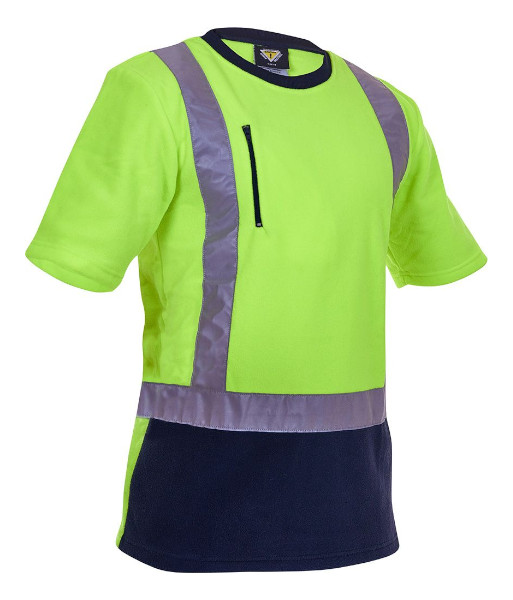 PCF1015 hi vis yellow navy side front