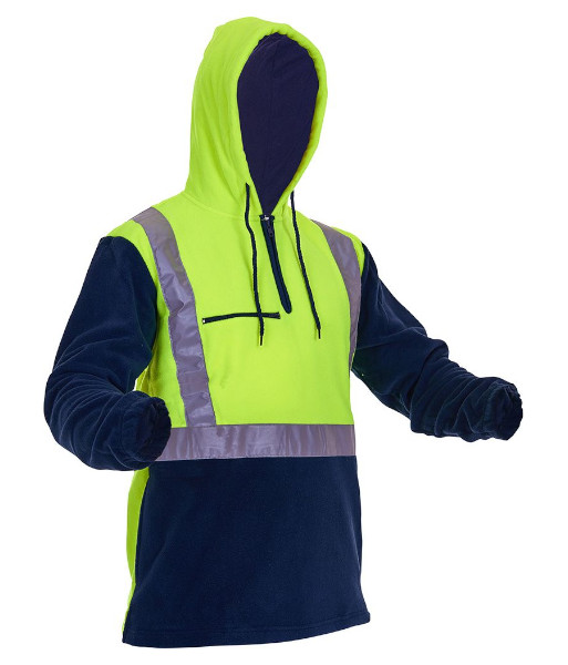 PCF1017 hi vis yellow navy side front