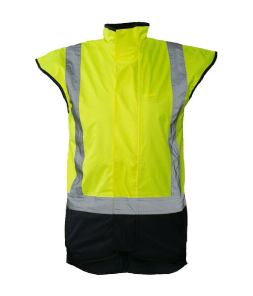 PCR4000 Caution StormPro Day/Night Fleece Lined Vest, Yellow/Navy, Sizes XS to 8XL
