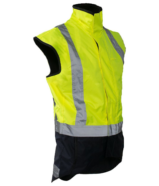 PCR4000 Esko StormPro® Day/Night Fleece Lined Vest, Yellow/Navy, Sizes XS to 8XL