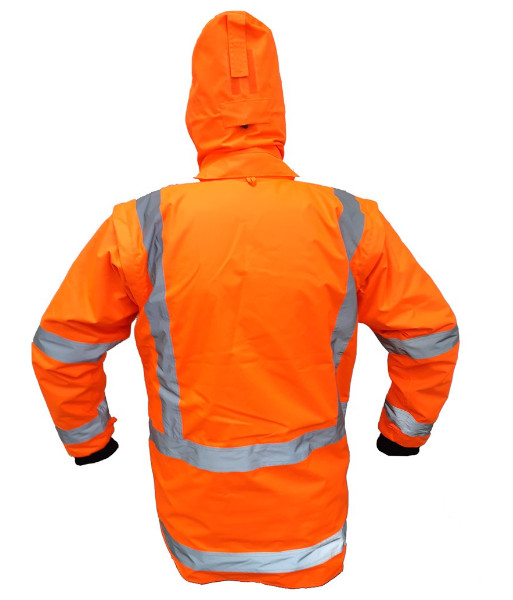 PCR4016 Esko StormPro® TTMC Day/Night Zip-Off Sleeve Fleece Lined Jacket, Orange, Sizes XS to 8XL