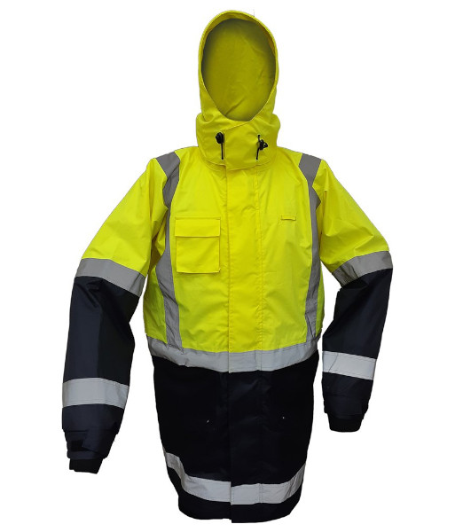 PCR4035 Esko StormPro® Day/Night Fleece Lined Jacket Combo, Yellow/Navy, Sizes XS to 8XL