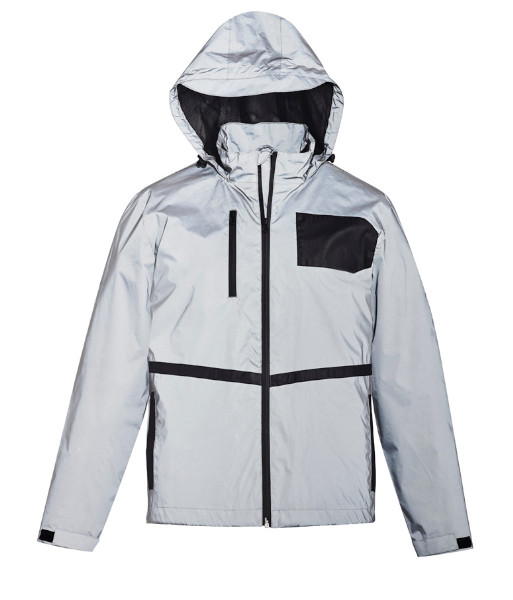 ZJ380 Syzmik Unisex Streetworx Reflective Waterproof Jacket, Silver, Sizes 2XS to 7XL