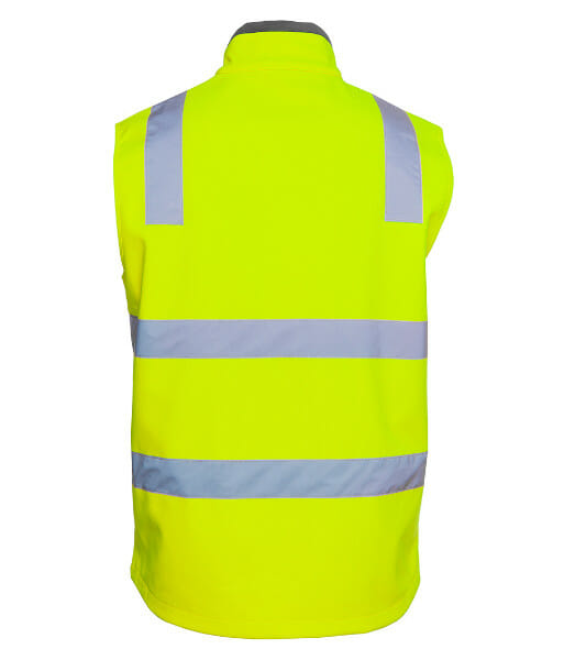 6DWV JB’s Hi-Vis Day/Night Water Resistant Softshell Vest, Sizes XS to 5XL