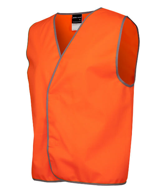 6HVS JB’s Hi Vis Day Only ‘VISITOR’ Safety Vest, Orange, Sizes S to 6XL/7XL