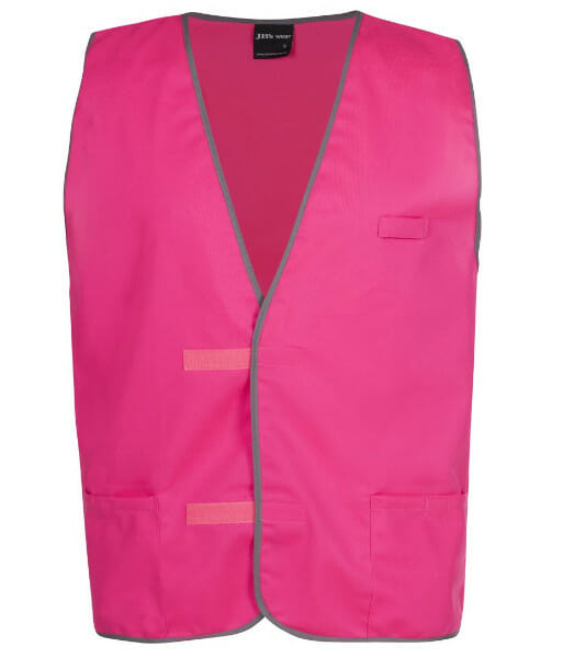6HFV JBs Wear Coloured Tricot Vest, Hot Pink, Sizes S to 5XL