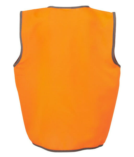 6HVSU JB’s Childrens Hi-Vis Safety Vest, Orange, Sizes 0-2 to 12-14
