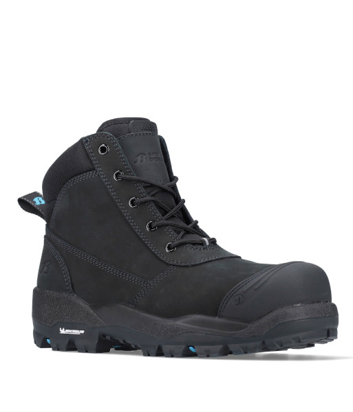 804-60008 Bata Helix Horizon Ultra Zip Sided Safety Boot, Black, Sizes 3 to 14