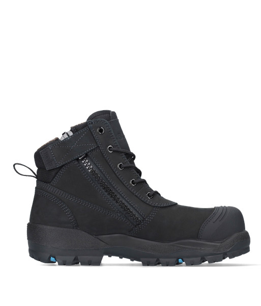 804-60008 Bata Helix Horizon Ultra Zip Sided Safety Boot, Black, Sizes 3 to 14
