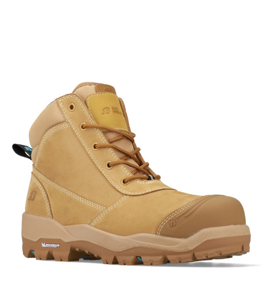 804-88008 Bata Horizon Zip Sided Safety Boot, Wheat, Sizes 3 to 14