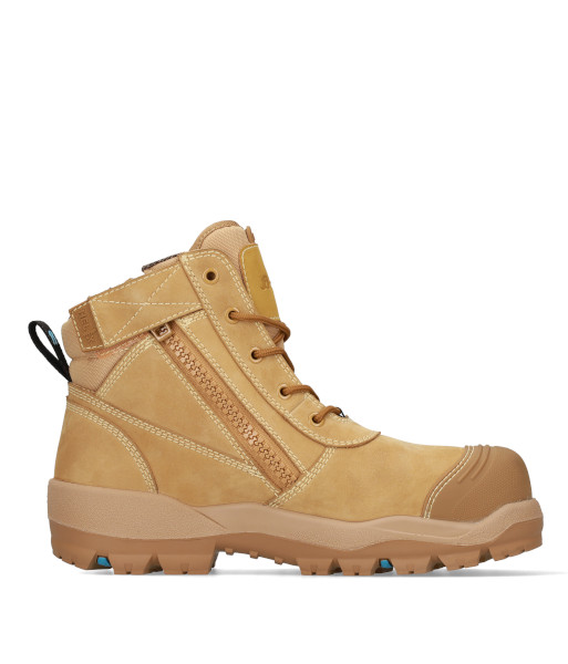 804-88008 Bata Horizon Zip Sided Safety Boot, Wheat, Sizes 3 to 14