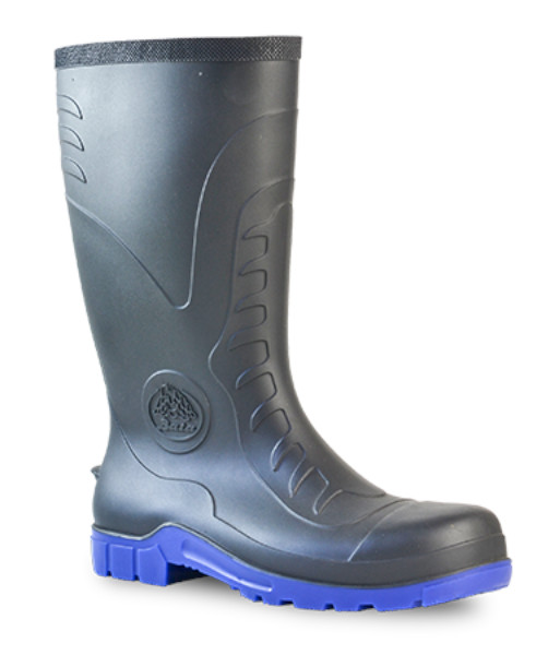 892-69013 Bata Handyman 400ml PVC Safety Gumboot, Black/Blue, Sizes 6 to 13