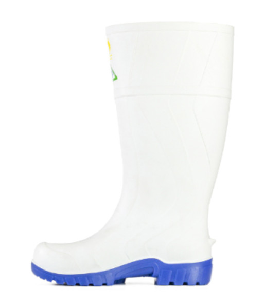 892-92010 Bata Safemate 400ml PVC White/Blue Steel Toe Safety Gumboot, Sizes 3 to 15