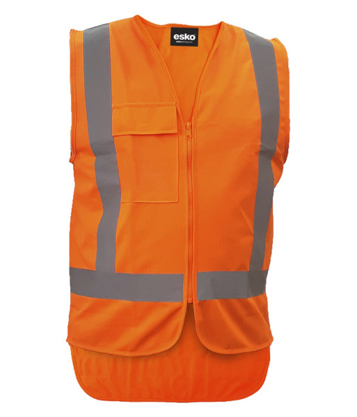 AVEST301 Esko Hi-Vis TTMC Day/Night H-Back Vest, Orange, Sizes 3XS to 14XL