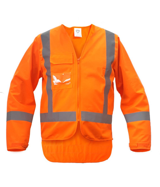 AVEST303 Esko Hi Vis TTMC Day/Night H-Back Long Sleeve Vest, Orange, Sizes XS to 10XL
