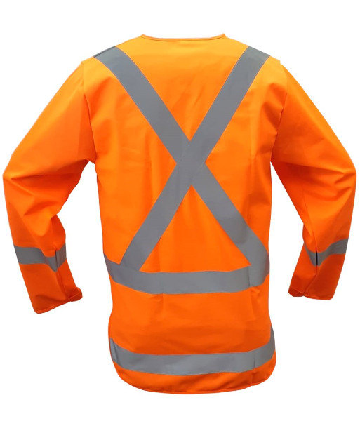 AVEST305 Esko Hi Vis TTMC Day/Night X-Back Long Sleeve Vest, Orange, Sizes S to 10XL