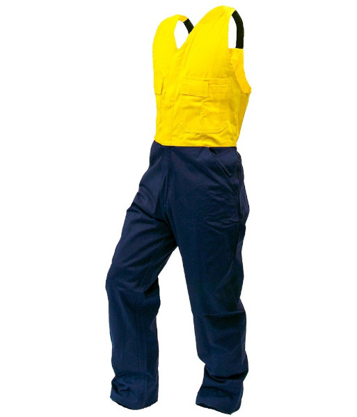 820000 Esko Action Day Only 300gsm Mandura Cotton Bib Overalls, Yellow/Navy, Sizes 4 to 16