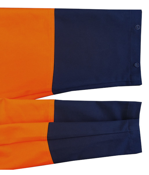 820011 Safe-T-Tec Day Only 300gsm Cotton Overalls, Orange/Navy, Sizes 4 to 16
