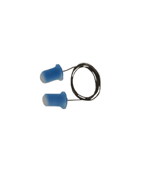 101009 Safe-T-Tec Corded Bell Shaped Metal Detectable Earplugs, Box of 100 Pairs