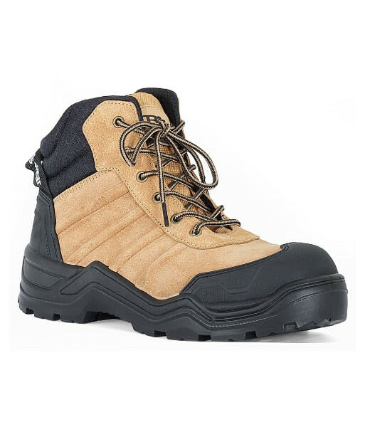 9H2 JB’s Quantum Sole Zip Lace Up Safety Boot, Wheat, Sizes 4 to 13 (Half Sizes Available)
