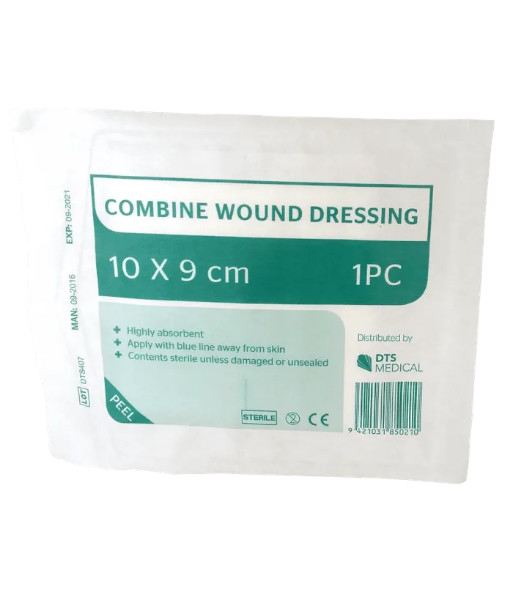 MD003 First Aid Combine Wound Dressing 10cm x  9cm