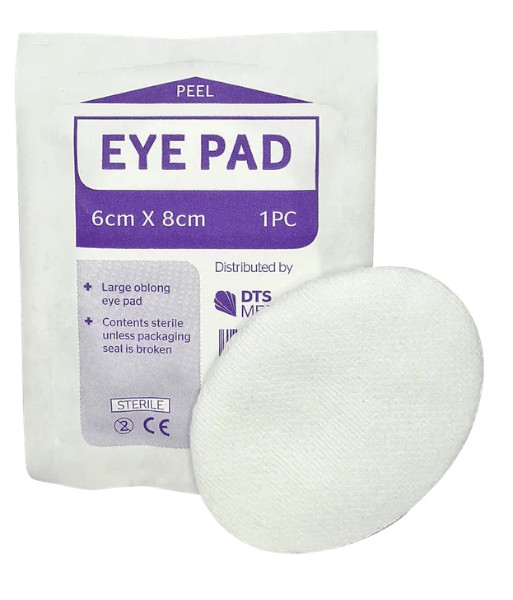 MD012 First Aid Eye Pad Oval Large 6cm x 8cm