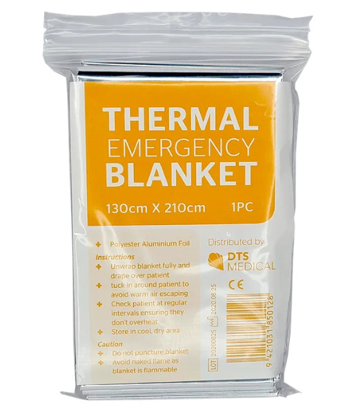 MRB01 First Aid Thermal Silver Emergency Blanket 210mm x 130mm