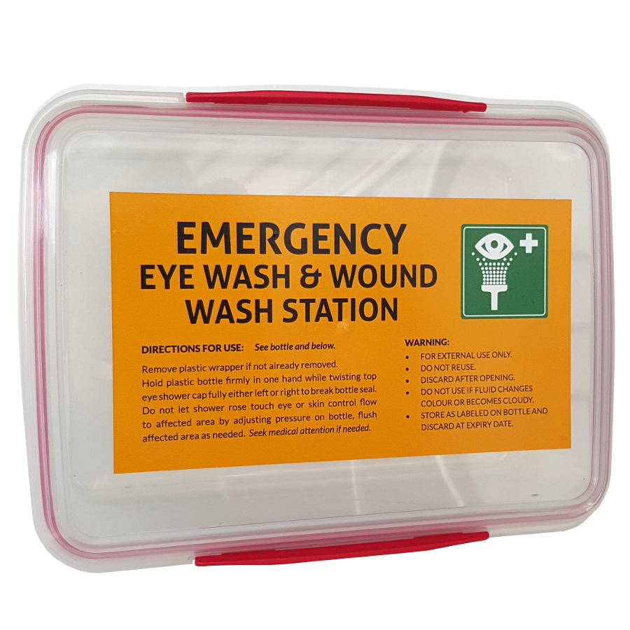 compact eye wash station front