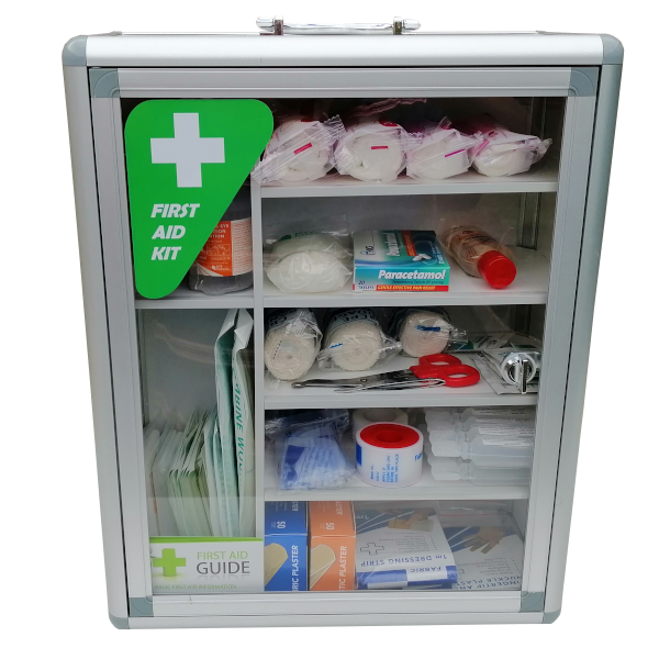 first aid cabinet front