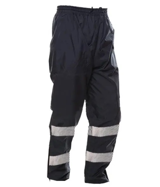 801070 Safe-T-Tec Essentials PU Coated Rain Trousers, Navy, Sizes S to 8XL
