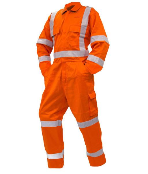820038 Esko TTMC-W22 Day/Night 200gsm RIPSTOP Cotton Overalls, Orange, Sizes 4 to 16