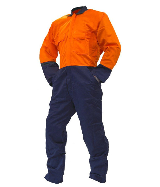830011 Esko Day Only 240gsm Polycotton Overalls, Orange/Navy, Sizes 4 to 16