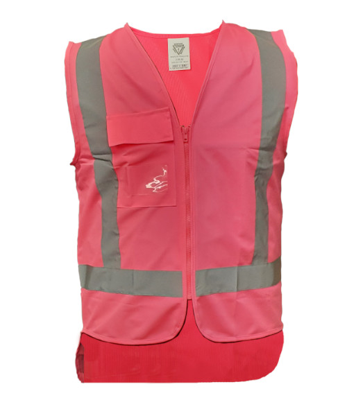 PCV1502 Caution Taped Safety Vest, Pink, Size 3XS to 6XL