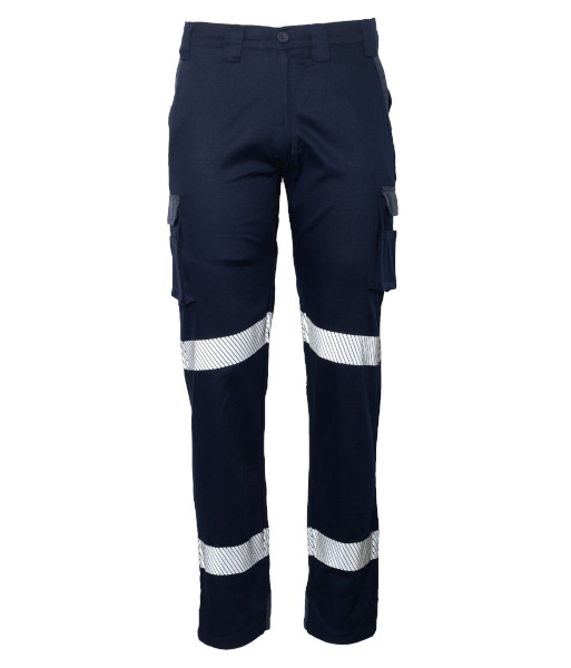 801251 Esko Reflective RIPSTOP 220gsm Cotton Cargo Trousers, Navy, Sizes 77 to 127