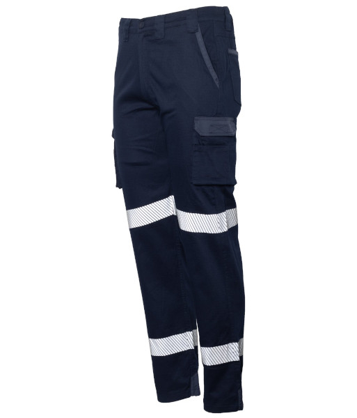 801251 Esko Reflective RIPSTOP 220gsm Cotton Cargo Trousers, Navy, Sizes 77 to 127