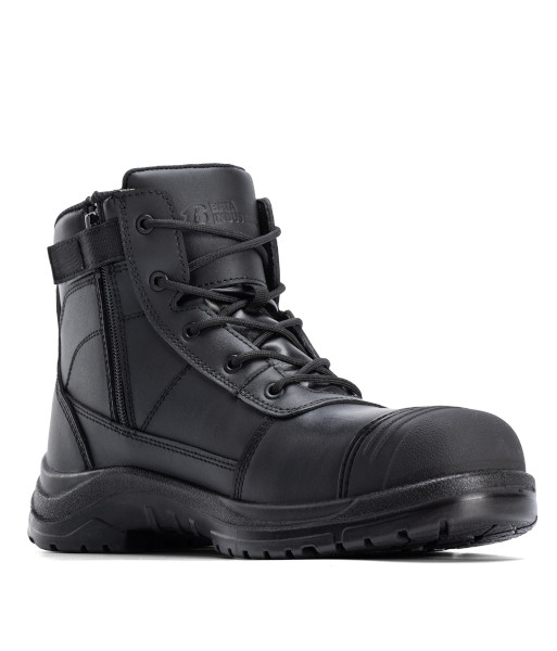 805-66509 Bata Mates Atlas Zip Sided Safety Boot, Black, Sizes 3 to 15