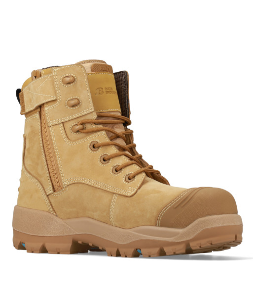 804-88015 Bata Helix Longreach Zip Ultra Sided Safety Boot, Wheat, Sizes 3 to 14