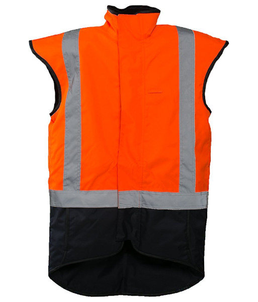 PCR4000 Esko StormPro® Day/Night Fleece Lined Vest, Orange/Navy, Sizes XS to 8XL