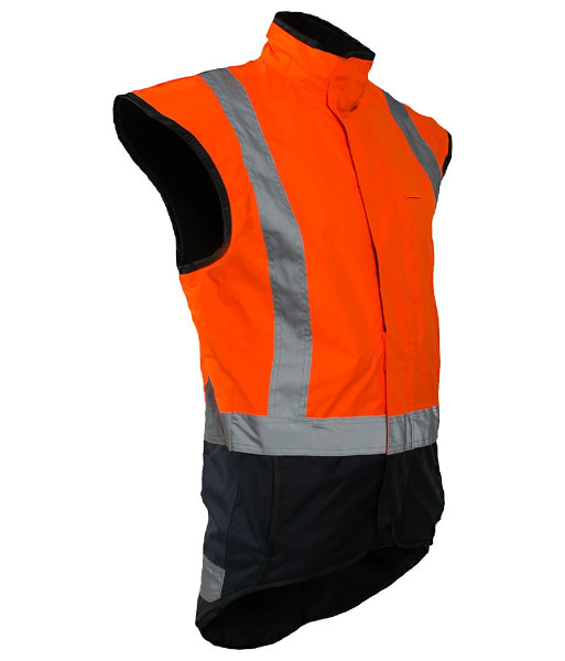 PCR4000 Esko StormPro® Day/Night Fleece Lined Vest, Orange/Navy, Sizes XS to 8XL