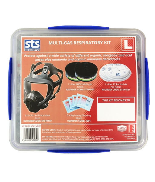 STSFFMG02 STS Shigematsu CF01 Full Face Mask – Multi Gas Respiratory Starter Kit, Large