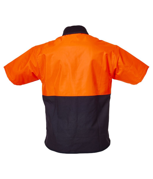 PCO1330 Caution Oilskin Day Only Short Sleeve Vest, Orange/Brown, Sizes S to 7XL