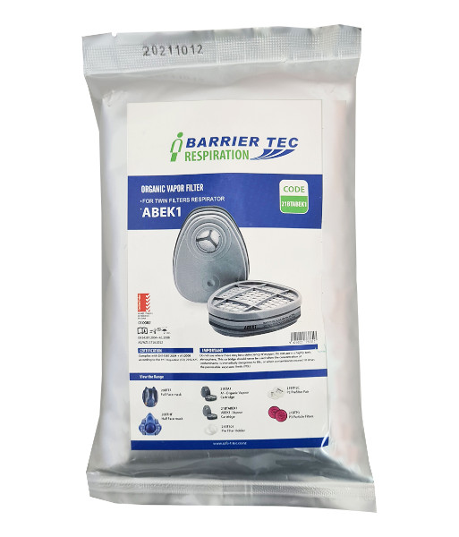 22HMCK Safe-T-Tec Half Mask Chemical Kit in Plastic Container, Sizes M, L