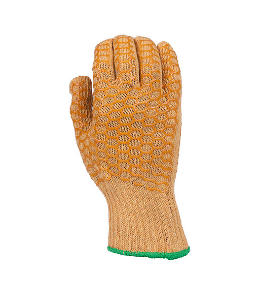 651010 knitted polycotton seamless gloves front and back
