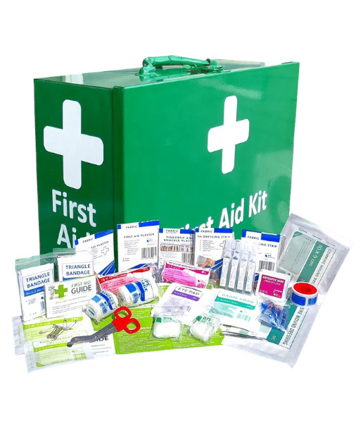 FAKWP1-50MWMB Dovetail Solutions 1-50 Person Metal Landscape Wall Mountable First Aid Kit