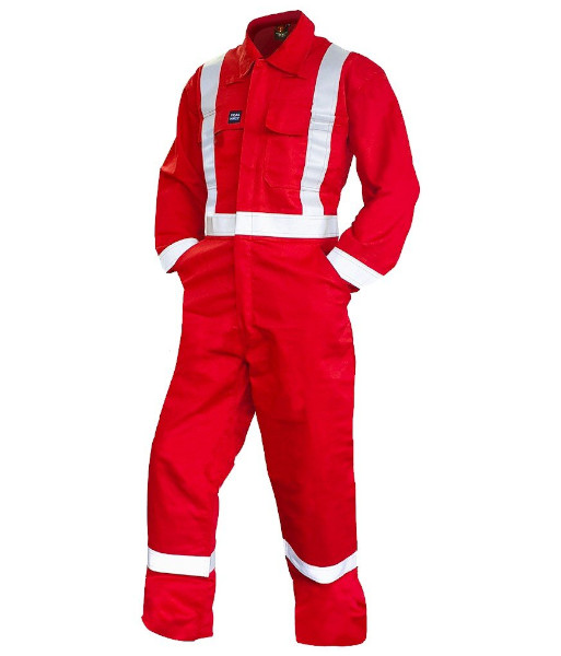 850025 Esko Flame Retardant 11cal Day/Night 240gsm Overalls, Red, Sizes 4 to 16