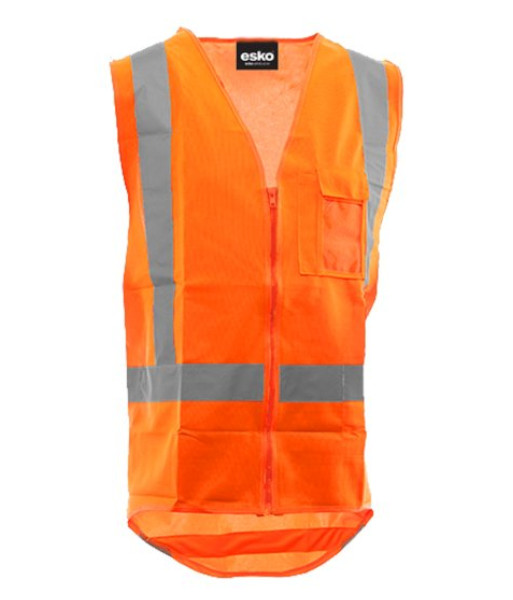 AVEST302 Esko Hi Vis TTMC Day/Night H-Back Vest, Orange, Sizes XS to 8XL